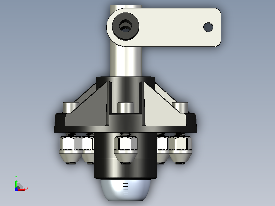 前轮毂前视图