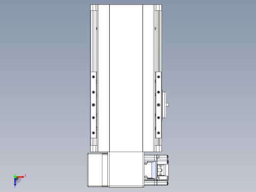 皮带直线轴半封闭可选导轨TPA-HNB-140D-120-L50-LP-Y-P40-N3俯视缩略图