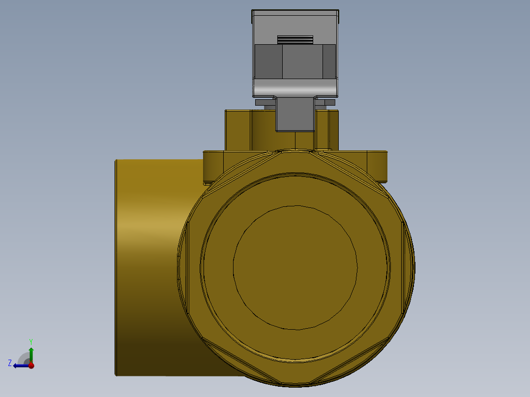 手动三通球阀大全右视图
