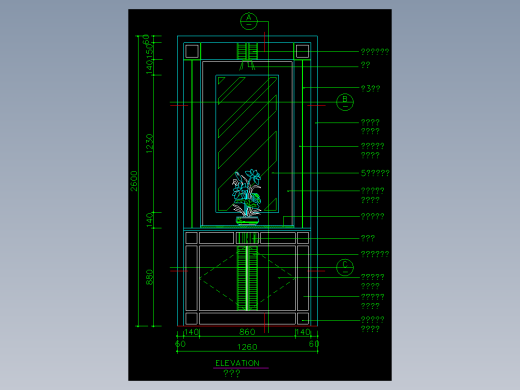 家装类CAD图块(三)-FH01016A