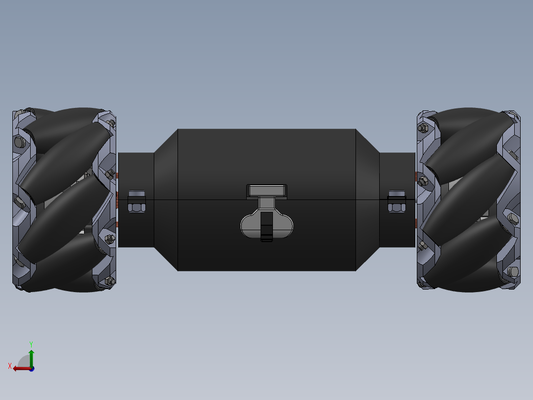 麦克纳姆轮传动轴后视图