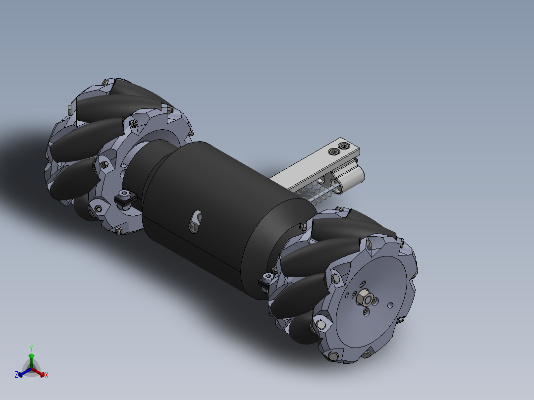 麦克纳姆轮传动轴正等轴测图