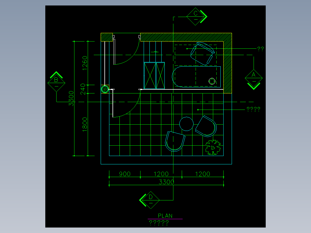 家装类CAD图块(三)-FH01019G