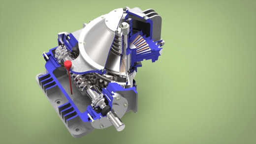 带安全离合器蜗轮箱模型3D图纸 IGS格式缩略图