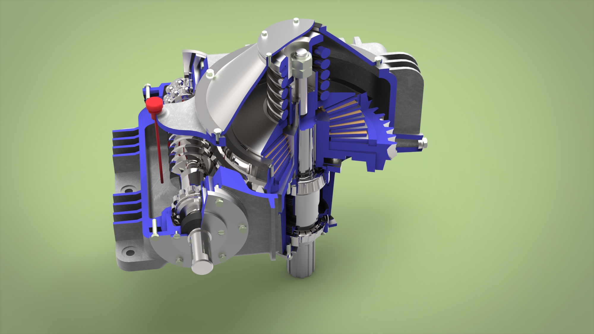 带安全离合器蜗轮箱模型3D图纸 IGS格式