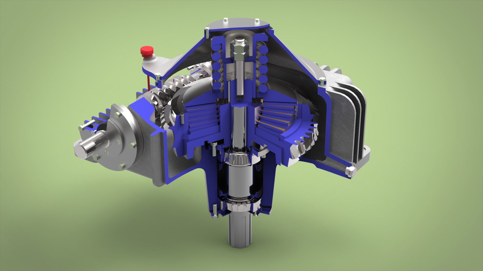 带安全离合器蜗轮箱模型3D图纸 IGS格式