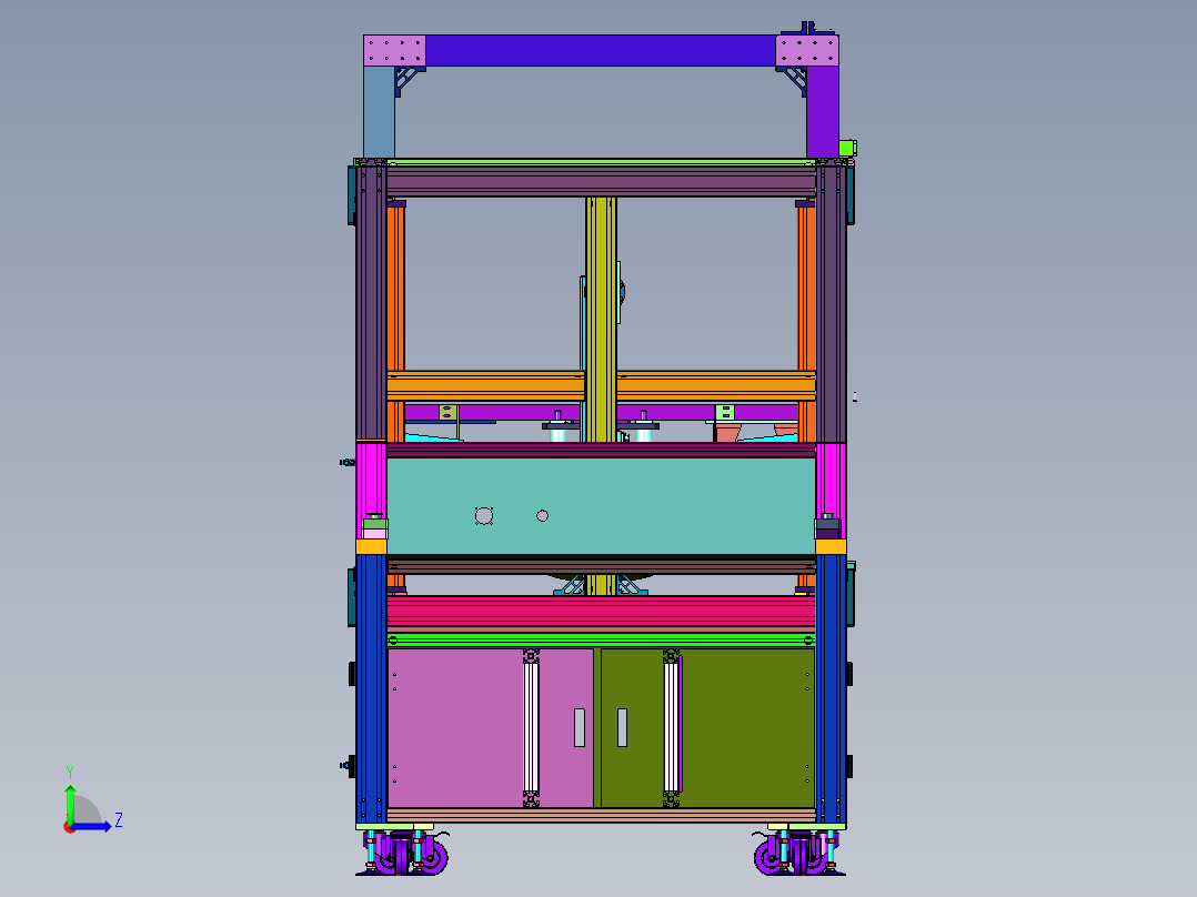汽车座椅综合性能检测台左视图