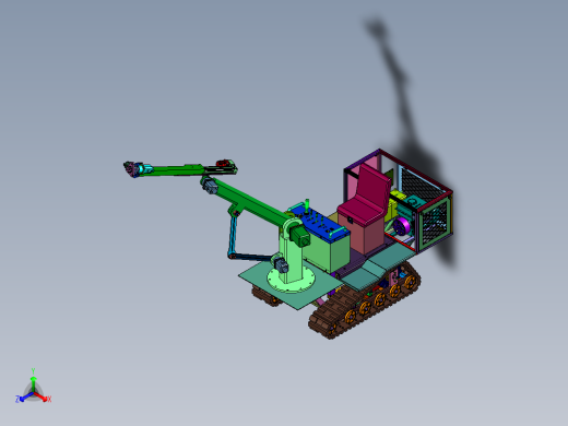 驾驶式操作臂采摘机器燃油小车