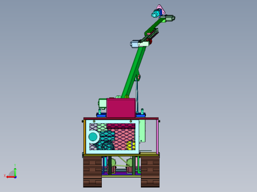 驾驶式操作臂采摘机器燃油小车后视缩略图