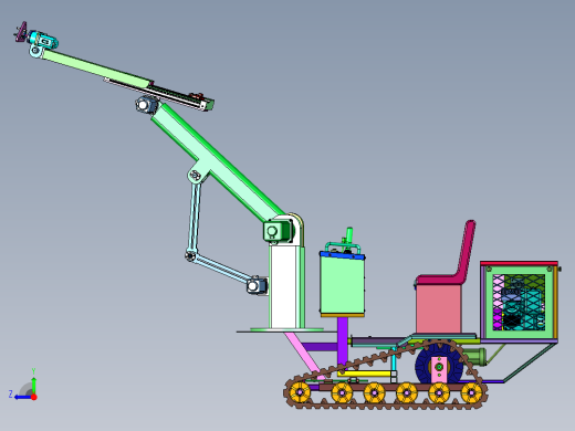 驾驶式操作臂采摘机器燃油小车右视缩略图