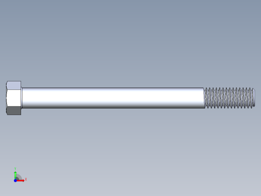 UNC 六角螺栓-Hex Bolt 0.4375-14 x 5前视缩略图