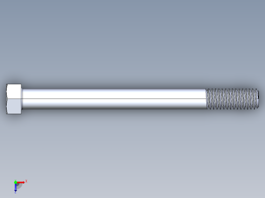 UNC 六角螺栓-Hex Bolt 0.4375-14 x 5俯视缩略图
