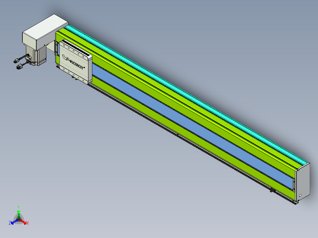 威洛博VBC同步带传动一无尘环境VBC17-L45-S1200-BRU-ZP75-C3主视图
