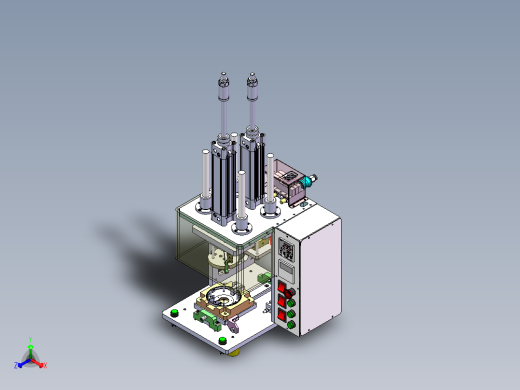 半自动铆压热熔接机正等轴测缩略图
