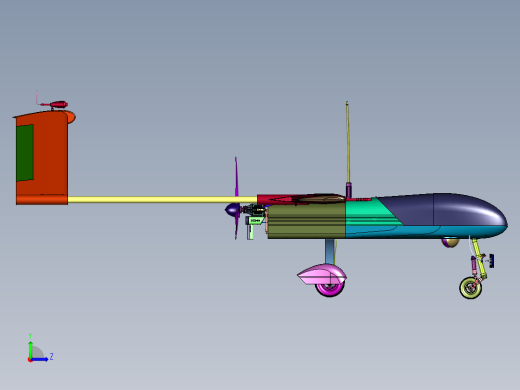 森林巡查固定翼无人机左视缩略图