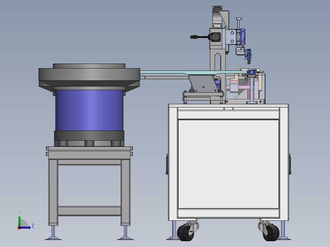 弹性薄板自动焊接机左视图