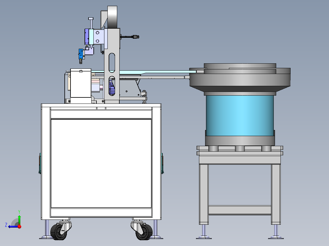 弹性薄板自动焊接机右视图
