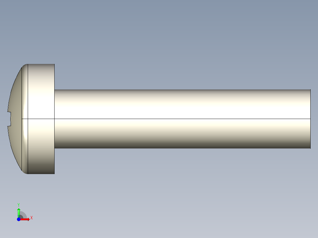 螺丝 M3 十字盘头-M3 x 13 Screw head.STEP前视图