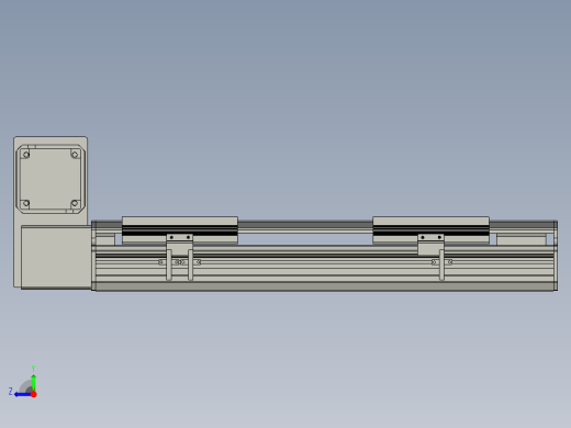 直线模组LHB17-L40-S300-LU设计图纸右视缩略图
