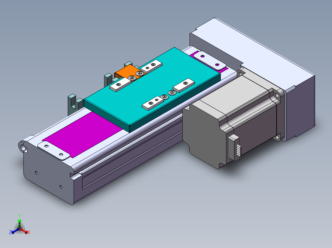 MCH丝杆全封闭MCH6M-BR-57正等轴测图