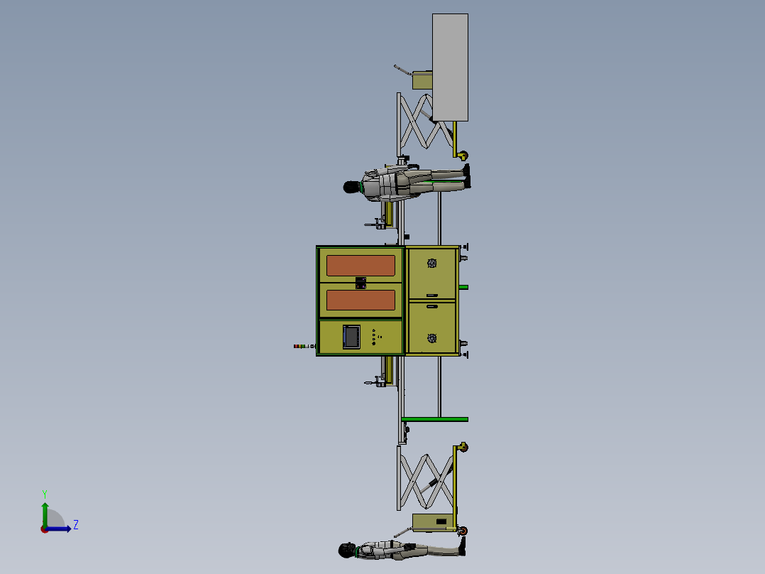 钢板激光切割机左视图