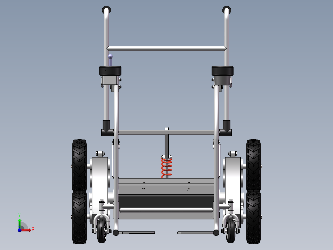 行星轮式爬楼梯轮椅结构设计含三维图===575419===1000前视图