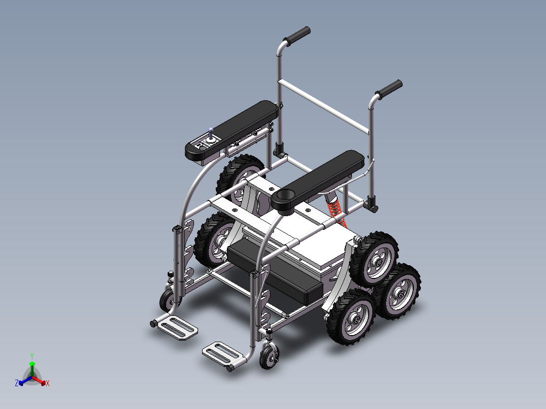 行星轮式爬楼梯轮椅结构设计含三维图===575419===1000正等轴测图