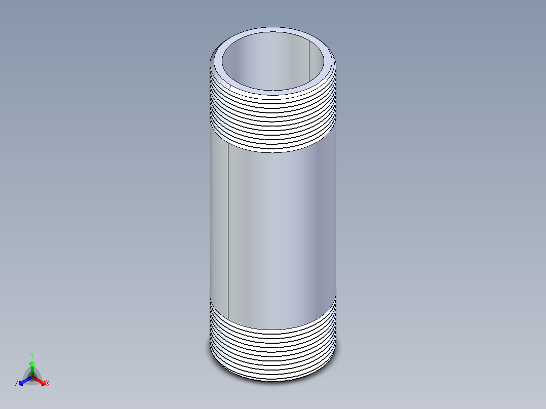 聚氯乙烯配件33-Sch80_Nipple_MPTxMPT_861-298_2.5in x 8in主视图