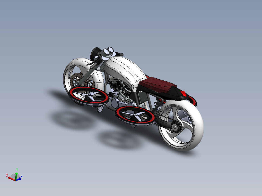 飞行摩托车flying-motorcycle-dronebike-concept-SolidWorks2015