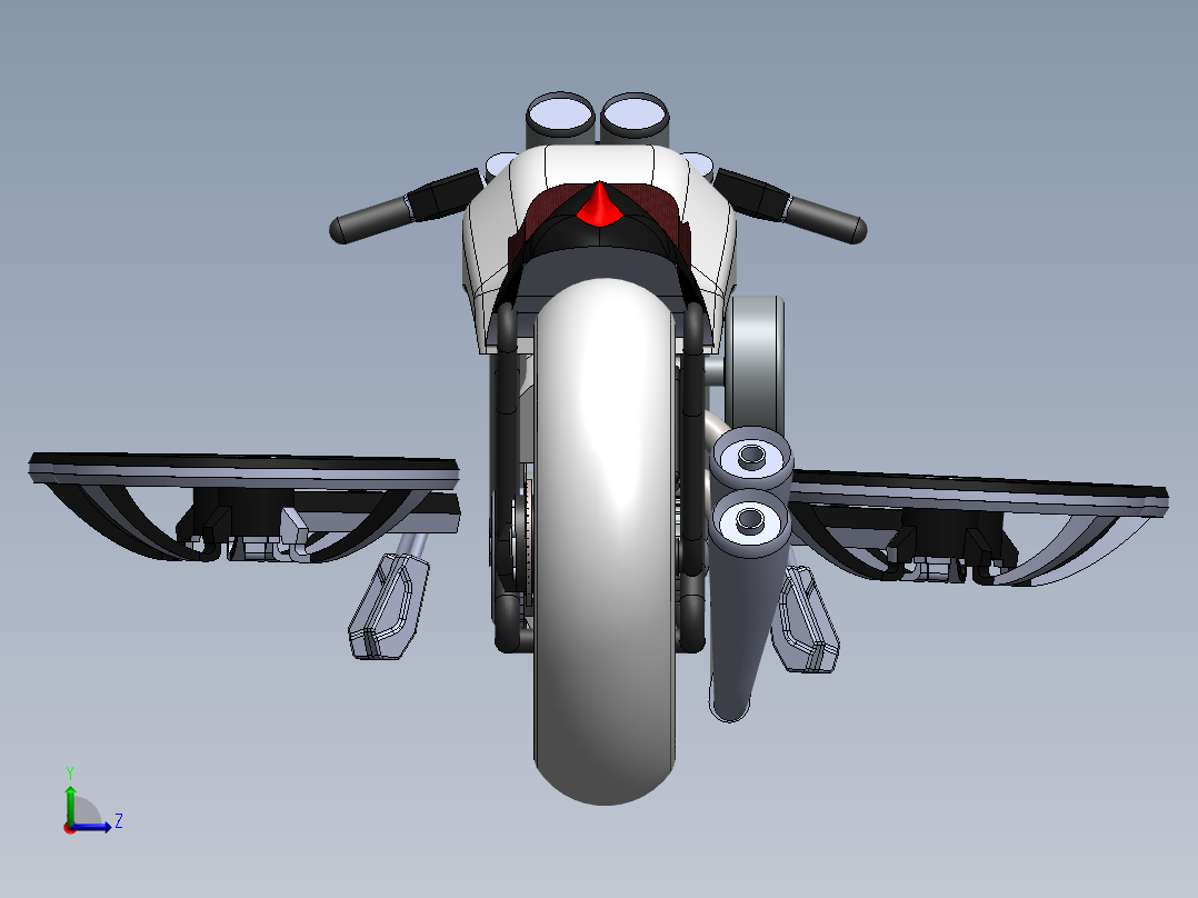 飞行摩托车flying-motorcycle-dronebike-concept-SolidWorks2015左视图