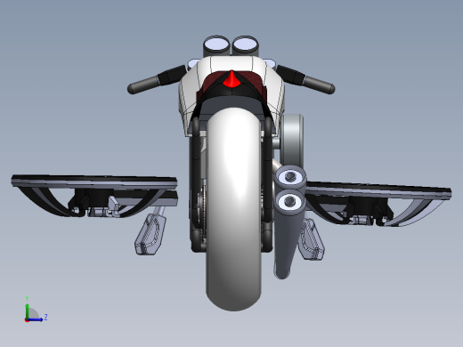 飞行摩托车flying-motorcycle-dronebike-concept-SolidWorks2015左视缩略图