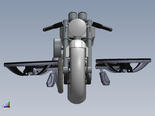飞行摩托车flying-motorcycle-dronebike-concept-SolidWorks2015右视缩略图