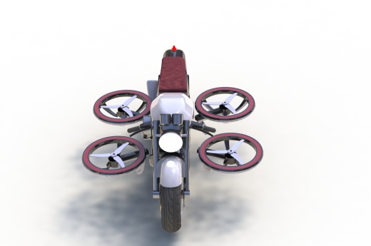 飞行摩托车flying-motorcycle-dronebike-concept-SolidWorks2015缩略图