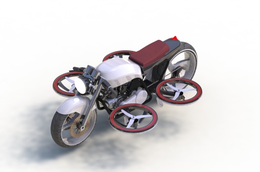 飞行摩托车flying-motorcycle-dronebike-concept-SolidWorks2015缩略图