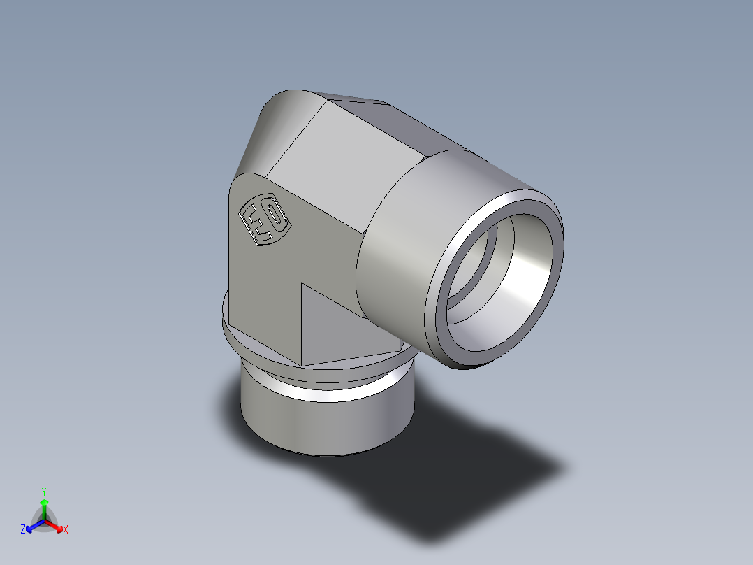 卡套式工业通用硬管接头EO_Male_stud_elbow_WE20SRCFX主视图