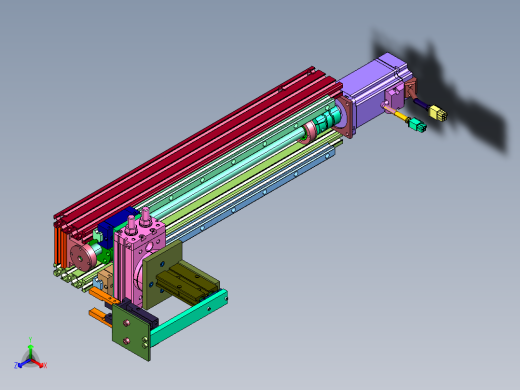 塑料产品搬运的气动抓手正等轴测缩略图