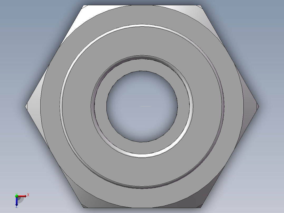 螺纹直通APC8-03（3分8厘）俯视图