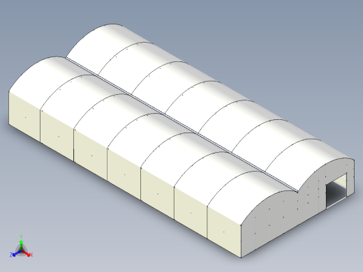 农业温室大棚正等轴测缩略图