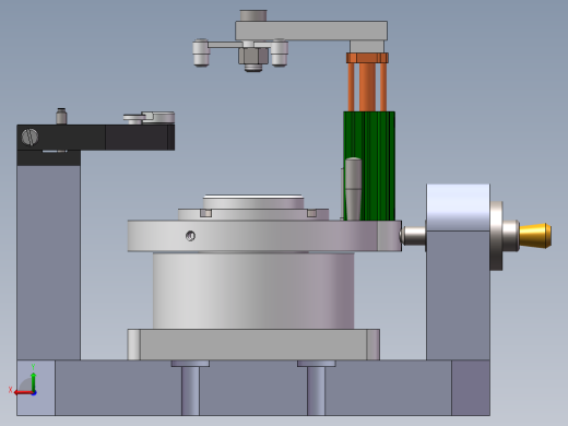 法兰盘钻孔夹具后视缩略图