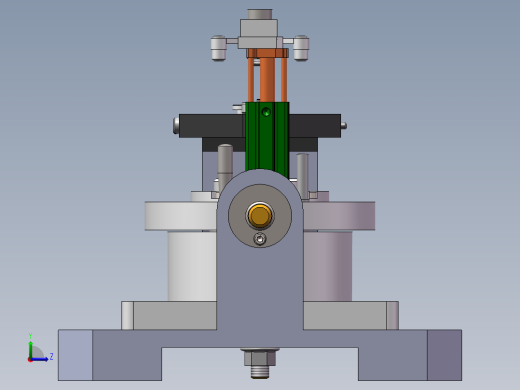 法兰盘钻孔夹具左视缩略图