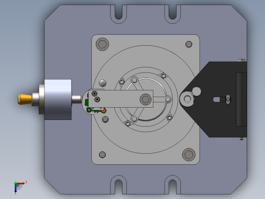 法兰盘钻孔夹具俯视缩略图