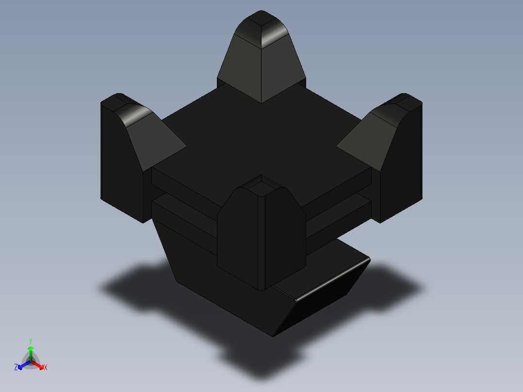 型材-BR 10 SLOT CABLE BRACKET KJN526564正等轴测图