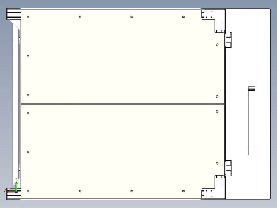物料周转箱提升机后视图