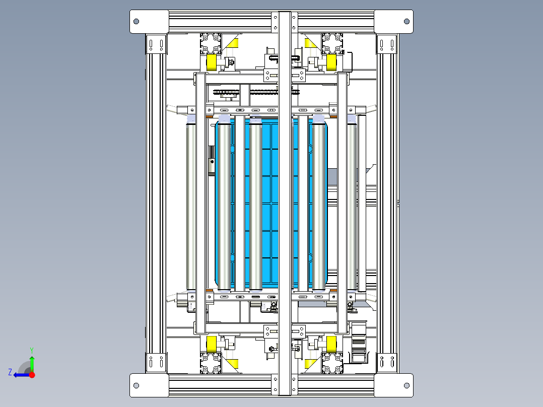 物料周转箱提升机右视图