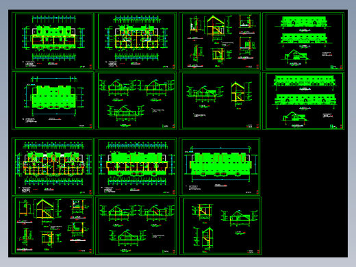 多层坡屋顶的部分图纸