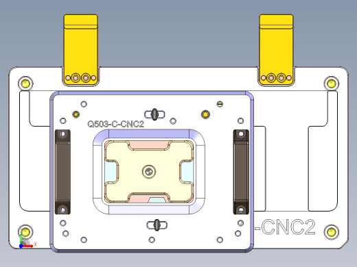 笔记本CNC工装夹具三维模型前视缩略图