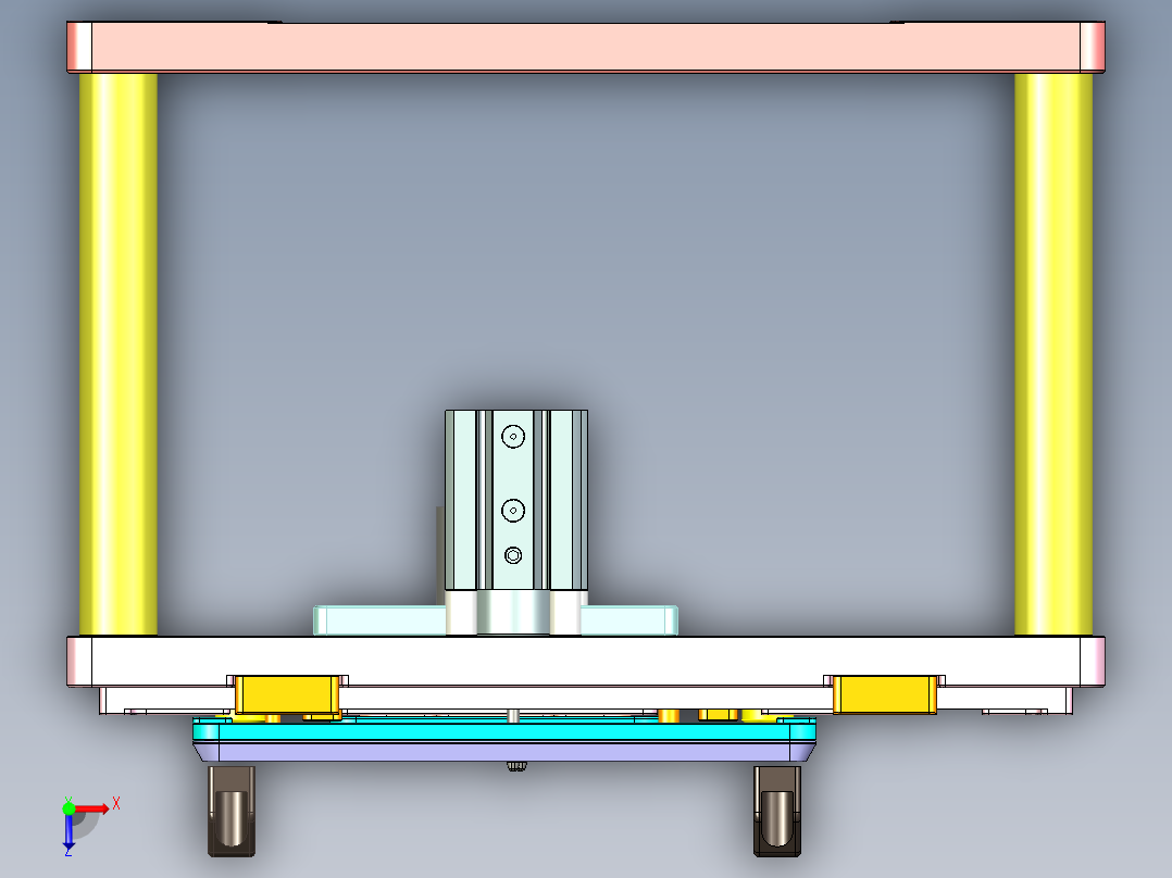 笔记本CNC工装夹具三维模型俯视图