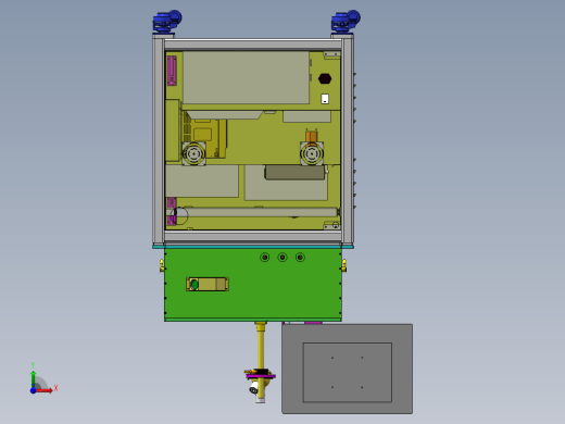 探针台测试设备（sw16可编辑+工程图+BOM）前视缩略图