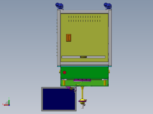 探针台测试设备（sw16可编辑+工程图+BOM）后视缩略图