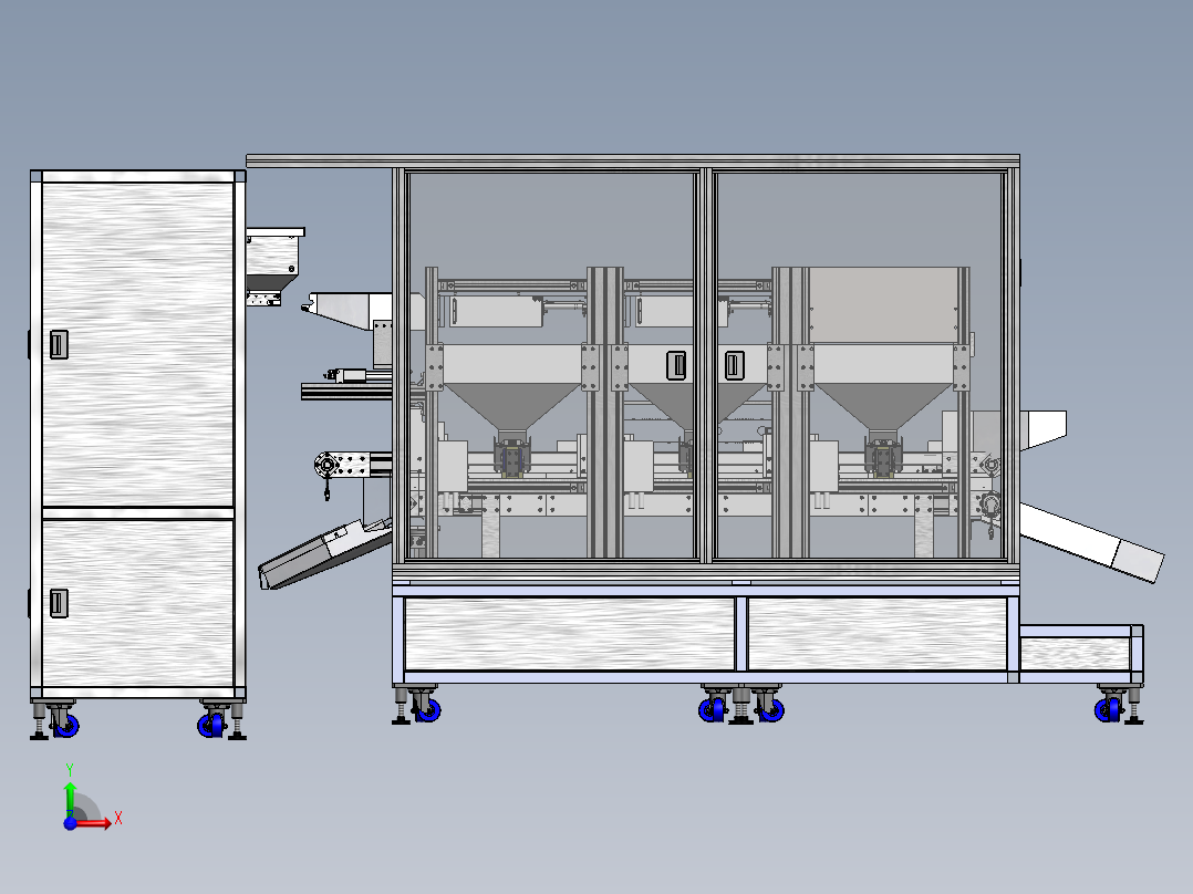 自动混料设备（sw17可编辑+工程图+bom）前视图